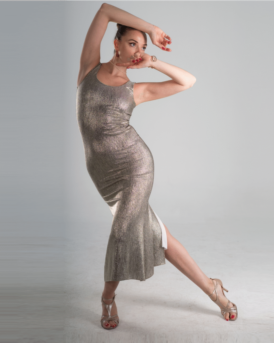 Champagne Silver Tango Dress
