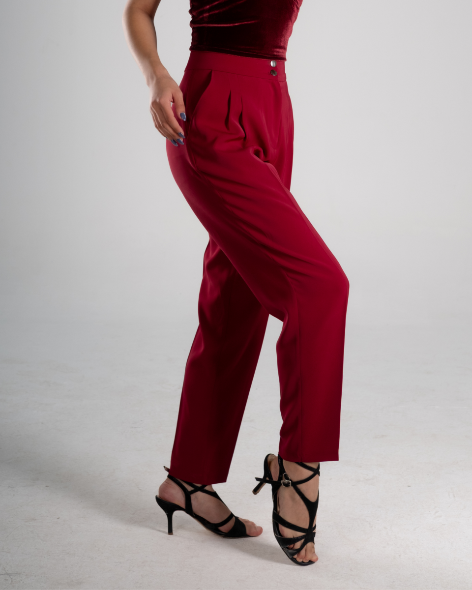 Burgundy High-Waist Tango Pants