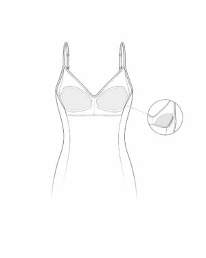 Sewn-in Bra Cups